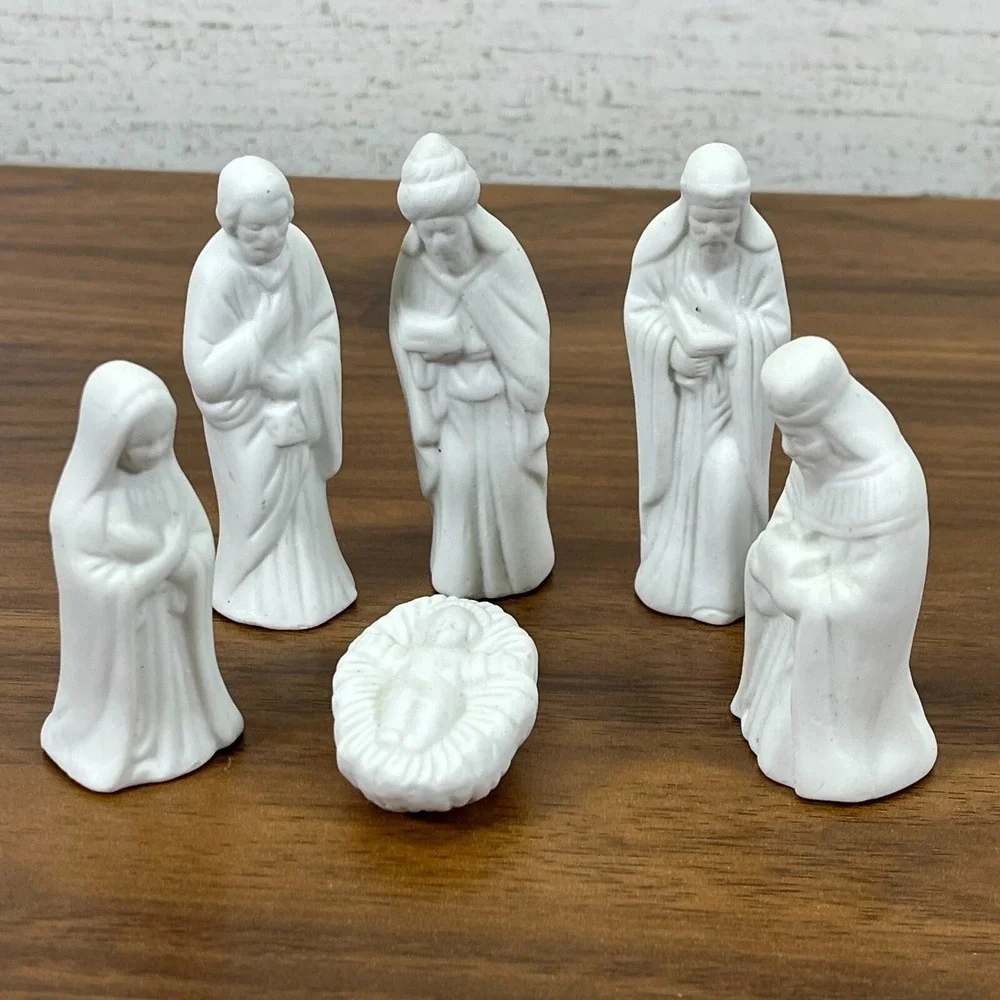 Vintage Ceramic Mold Nativity Scene Three Wise Men‎ Baby Jesus Joesph 1994 3